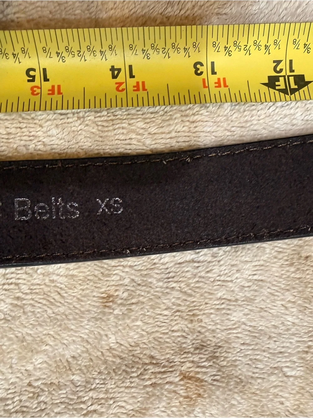 BC Belts Men's Dark Brown Leather Belt with Embossed Detail